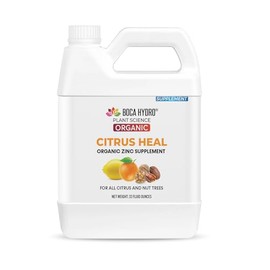 Boca Hydro Organic Citrus Heal Zinc Supplement for All Citrus and Nut Trees. 20% Zinc + Amino Acid Plant Growth Enhancer(32 Ounce)
