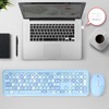 Keyboard Mouse Combo 2.4G Retro Multi Color Mute Cover Wireless