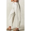 Womens Stretchy Mid Rise Barrel Jeans Vintage Loose Wide Leg