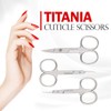 Titania Cuticle Scissor Fine Stainless Steel Cushions