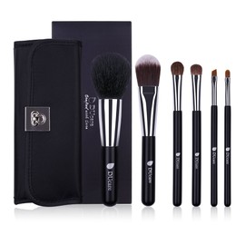 DUcare Makeup Brush, Natural Bristle, Eye Shadow Brush, Set of 6, Makeup Brush, Super Soft, Includes Dedicated Storage Case