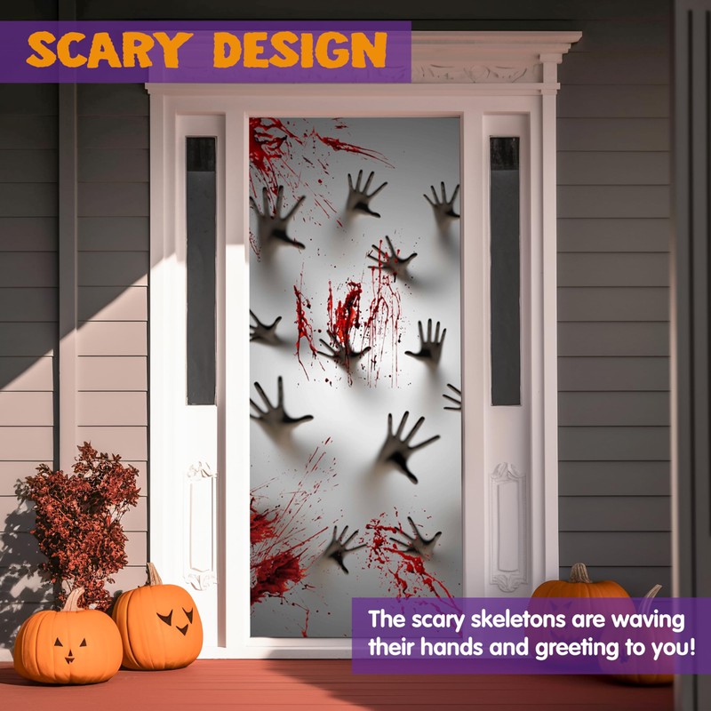 JOYIN Joiedomi Halloween Haunted House Decoration Window Door Cover Zombie