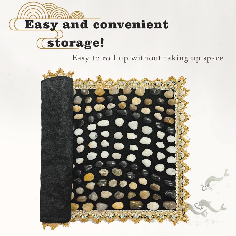 Acupressure Mat for Feet, Reflexology Foot Massager Pad with Pebbles