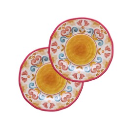 Rose&Tulipani Borgo Set 2 Salad Plates 100% Melamine 21 cm in Gift Box