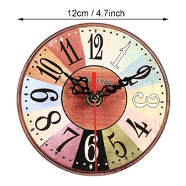 Haofy Extra Small Wall Clock 4.5 Inch Wall Clock, 12 cm Vintage Style Hanging Clock Wall Decoration, Artistic Creative European Style Round Antique Home Office Living Room Number Wall Clock Decoration