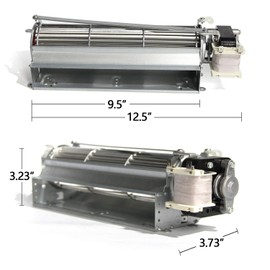 Hongso GFK4 FK4 GFK4A GFK4B Fireplace Blower Fan KIT, Fireplace Inserts Heat Exchangers with Ball Bearings for em3030lh-85, Heatilator NDV4236I GNDC36 GNDC33, Majestic, Vermont Castings, Monessen, CFM