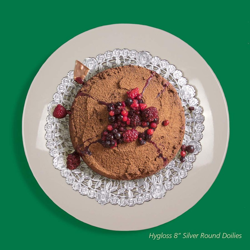 Hygloss Products 8 Inch Silver Foil Doilies - Round Doilies