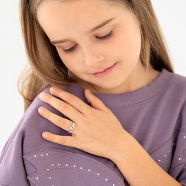 925 Sterling Silver Size 3 Unisex Traditional Shiny Irish Claddagh Ring Band for Children - Friendship Promise Heart & Crown Rings for Preteens - Love Heart Ireland Claddagh Rings for Boys and Girls