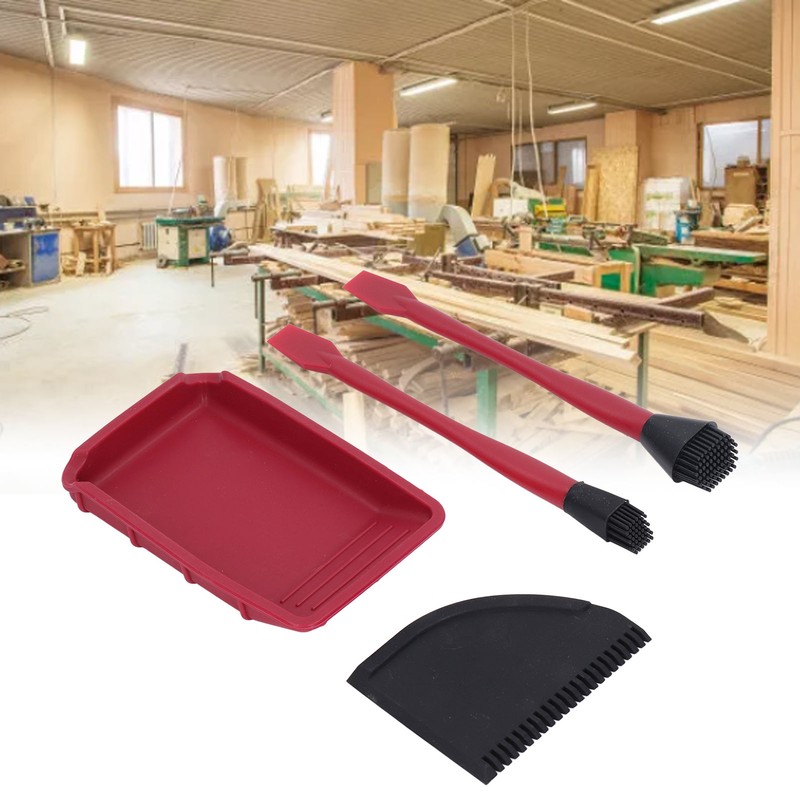 Complete Silicone Glue Kit Wood Glue Up Brushes Tray Comb