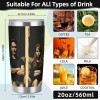 Durable Selection Edition 20oz Double Silver Side Stainless Steel Drinkwarecapacity: