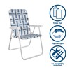 Novogratz Poolside Gossip, Priscilla Folding Chairs, 2-Pack, French Blue