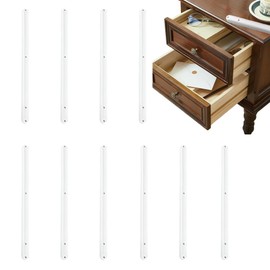 10 Pcs Ultra-Quiet Draw Runners Plastic Drawer Slides 298MM Drawer Rails for Having Grooved Cabinets Wardrobes Kitchen Drawers
