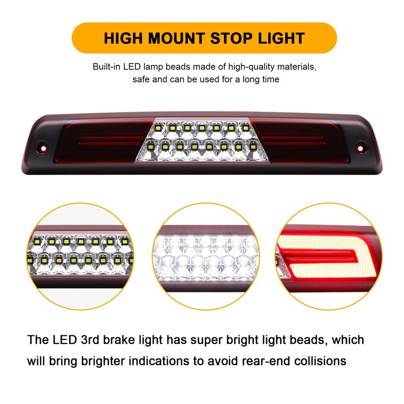 Mynoway LED 3rd Third Brake Light Replacement for Ram 1500