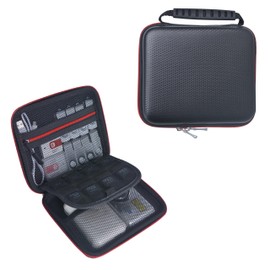 Wolfteeth 6.7 inch Handheld External Hard Drive Carrying Case, Portable Memory Card Storage Holder Organizer, Smell Proof Travel Carrying Case, Elements Holder Square Black (Empty Case Only) 132901