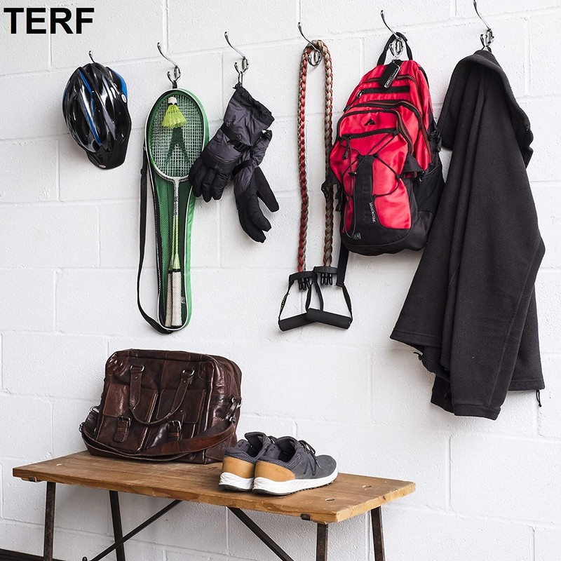 TERF® Polished Chrome Double Wall Mounted & Door Hat Coat