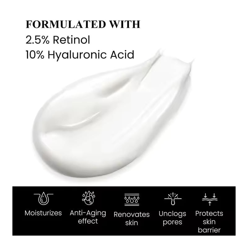 SHUIHEZHIMU Advanced Corrective Moisturiser, Age-Defying Solution with 2.5% Retinol, 10%