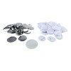 100 Set Pin Back Button Parts 2.3in Diameter Tinplate Plastic