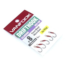 Vanfook DRS-50F Drift Hooks, All-round, Pack of 5, Fluorine Black #8