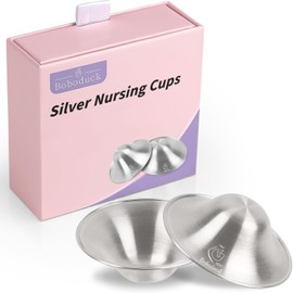 The Original Silver Nursing Cups,925 Silver Nipple Shields for Nursing Newborn, Newborn Breastfeeding Essentials Must Haves for Soothe and Protect Your Nursing Nipples (Small)