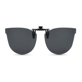 YAMEIZE Polarized Clip-on Sunglasses - Rimless Flip Up Glasses UV Protection Cat Eye Sunglasses for Women Men Driving Outdoor