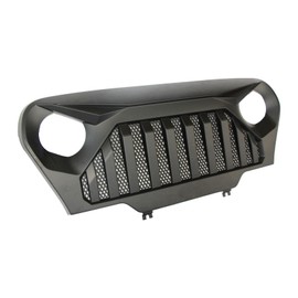 TJ Wrangler Front Grille Grill for 1997-2006 Wrangler TJ LJ Vader Mesh Inserts Grille (Angry Bird Black)