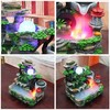 Lemoeyes Indoor Desktop Fountain Waterfall Decor, Atomizing Desktop Humidifier with