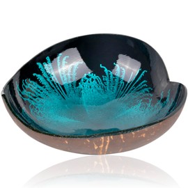 ChezMax Coconut Bowls Decorative Candy Dish - Heart Acai Bowl, Natural Wooden Candy Dish, Key Bowl Holder for Entryway Table, Yogurt Smoothie Nuts Dessert Container, Rice Fruits Dry Snack Storage Shell Bowls