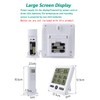 Indoor Outdoor Digital Thermometer Hygrometer with 3 Wireless Sensors, Temperature