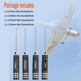 Universal 4Pcs Hex Screwdriver Set RC Tools Kit 1.5/2.0/2.5/3.