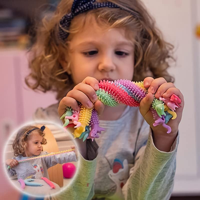 YUTOU Pack of 6 Colourful Sensory Fidget Stretch Toy Anti-Stress