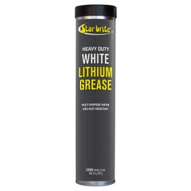 STAR BRITE Heavy-Duty White Lithium Grease - All-Weather, High-Performance Lubricant for Marine, Auto, and Industrial Applications 14 OZ Cartridge (026214)