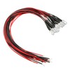 uxcell 10Pcs 5mm Pre Wired LED, Fast Flashing DC3-6V Clear