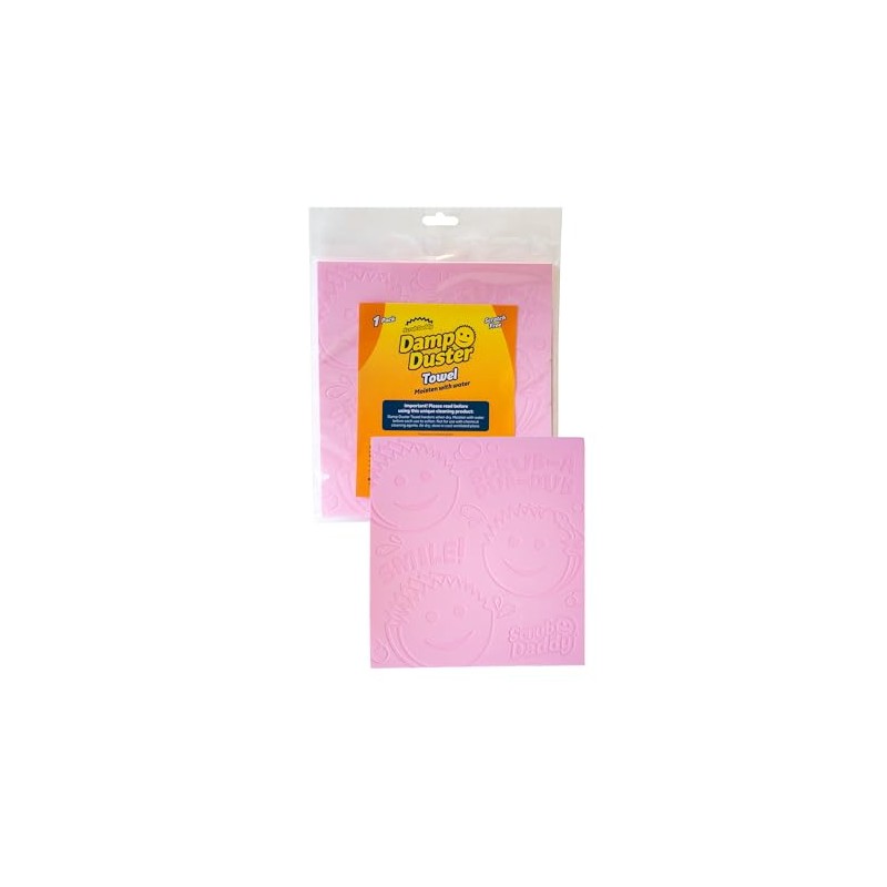 Scrub Daddy Damp Duster Duster, Washable Duster with Grooves, Household