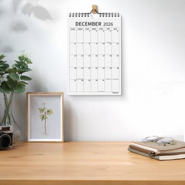 Yibukiu Small Wall Calendar 2026-2028, 24 Months 6''x9'' Mini Calendar July 2026 to June 2028, Minimalist Little Notepad Calendar for Fridge, Work, Desk