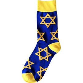 Blue Star Of David Symbol Mens Cotton Socks