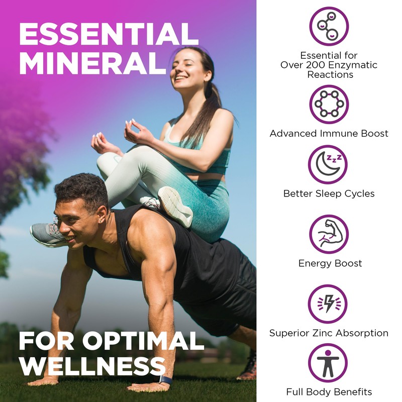 Nutrivein Premium Zinc Picolinate 100mg - 120 Capsules for Adults: