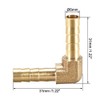 sourcing map 6mm Barb Brass Hose Fitting 90 Degree Elbow