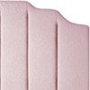 24KF Pink Teddy Fabric Tufted for Queen Upholstered Headboard, Modern
