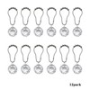 Crystal Shower Curtain Hooks Decorative Clear Bling Rings Cute Girly