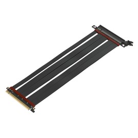 LINKUP - Extreme4+ PCIe 4.0 X16 Riser Cable [RTX4090 RX6950XT x570 Z690 Tested] Twinax Shielded High-Speed Vertical Mount Gaming PCI Express Gen4┃Straight Socket (50cm / 19.6") TT Compatible