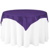 LinenTablecloth 60-Inch Square Satin Overlay Purple