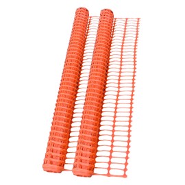 Sandbaggy 4 Ft by 100 Ft Orange Safety Barrier Fence - Plastic Snow Fence - Great Temporary Fence for Crowd Control & Construction Barrier (2 Rolls)