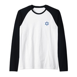 Israel flag, star of David, Judaism, support, solidarity Raglan Baseball Tee
