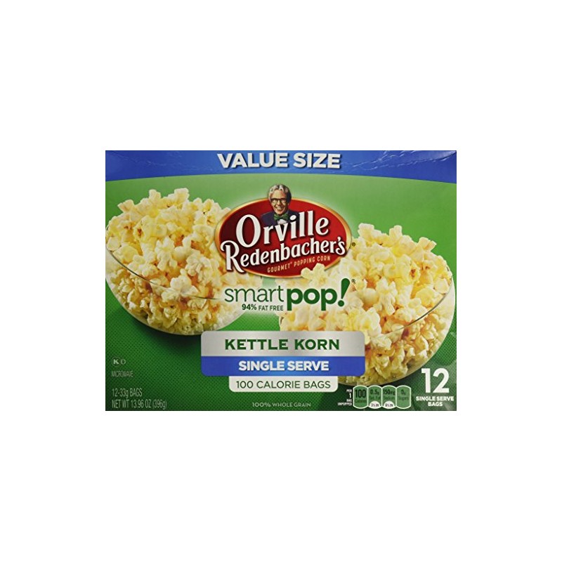 Orville Redenbacher Smart Pop Kettle Korn Mini Bags, 12-Count (Pack