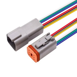 HiSport - Kit de conectores DT de 6 pines impermeable, conectores de 6 pines macho y hembra para coche, camión, barco, conector Dt, 1 juego