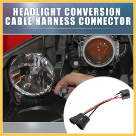 REPAIROCK H4 to H9/H11 Dual Beam Headlight Splitter Harness Adapter Connector (Set of 2) Auto Replacement Parts