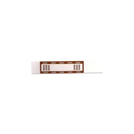CONTROLTEK $5000 Currency Strap, White/Brown, 1000/Pack (560022)