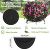 Kaket 3PCS Half Round Fabric Planter Liners, Fabric Plant Liners