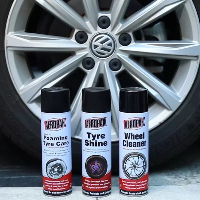 Aeropak Car Auto Detailing Aerosol Permanent Tire Shine Spray 17oz