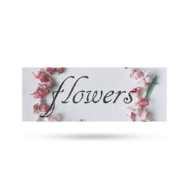 Flowers Vinyl Decal 36 Inch x 14 Inch Weatherproof Heavy-Duty Adhesive Backing | Fresh Bouquets, Home Decor, Seasonal Arrangements | Made in USA